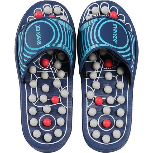 Acupressure Foot Massage Slippers Shoes Sandals, Reflexology Massager Tools - Picture 1 of 6